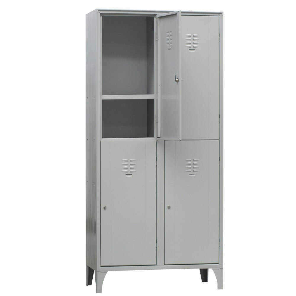 Vestiar metalic scolar cu picioare si 4 usi SC/4/S, 1000x500x1950 mm (LxlxH), Italia