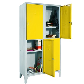 Vestiar metalic scolar cu picioare si 4 usi color SC/4/S, 1000x500x1950 mm (LxlxH) Vestiar metalic scolar cu picioare si 4 usi color SC/4/S, 1000x500x1950 mm (LxlxH)