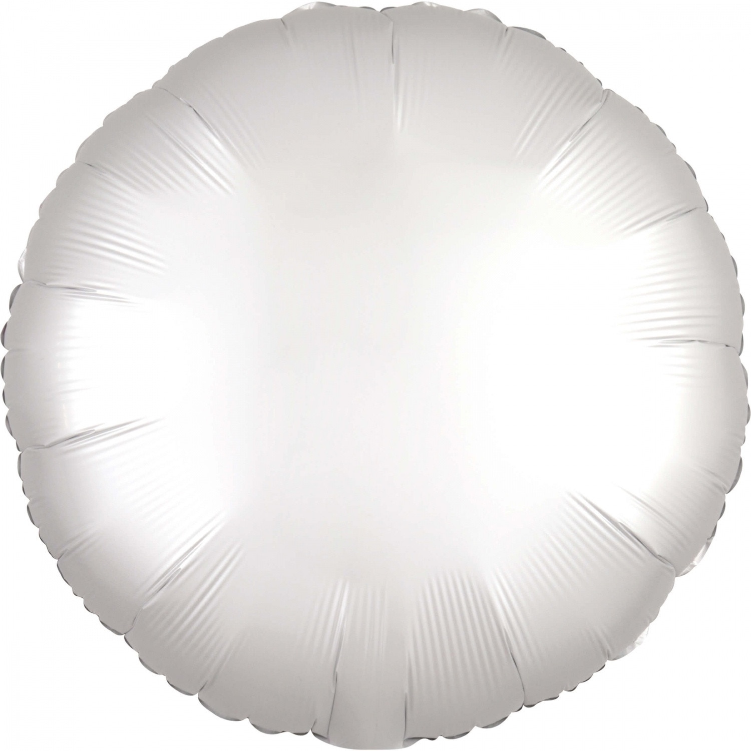 Balon folie 45 cm rotund Satin Luxe White, Amscan 38589