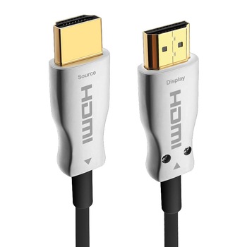 Cablu HDMI v2.0 ARC 4K@60Hz 4:4:4 cu HDCP 2.2 si fibra optica de 10m, negru Cablu HDMI v2.0 ARC 4K@60Hz 4:4:4 cu HDCP 2.2 si fibra optica de 10m, negru
