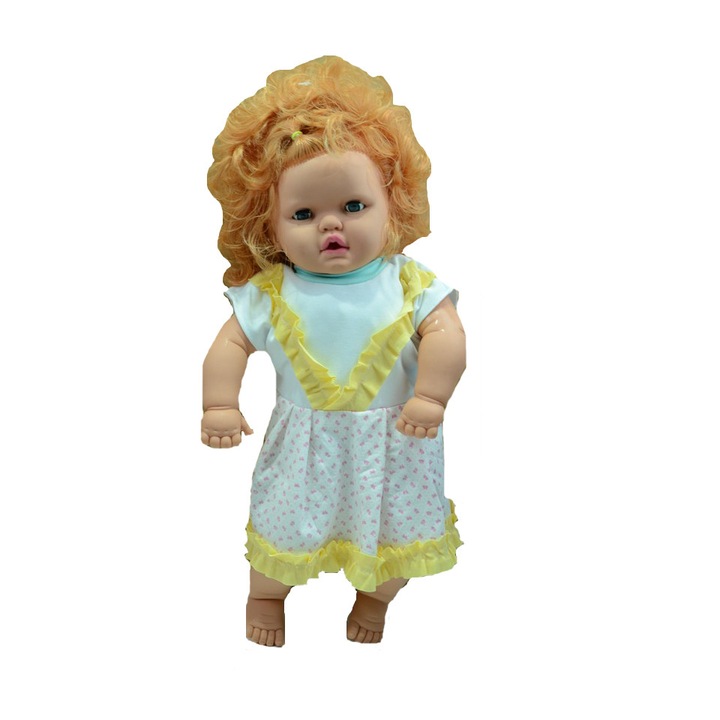 Papusa fetita 60 cm pentru copii 3+ ani Mini Junior PPN2-C, Multicolor