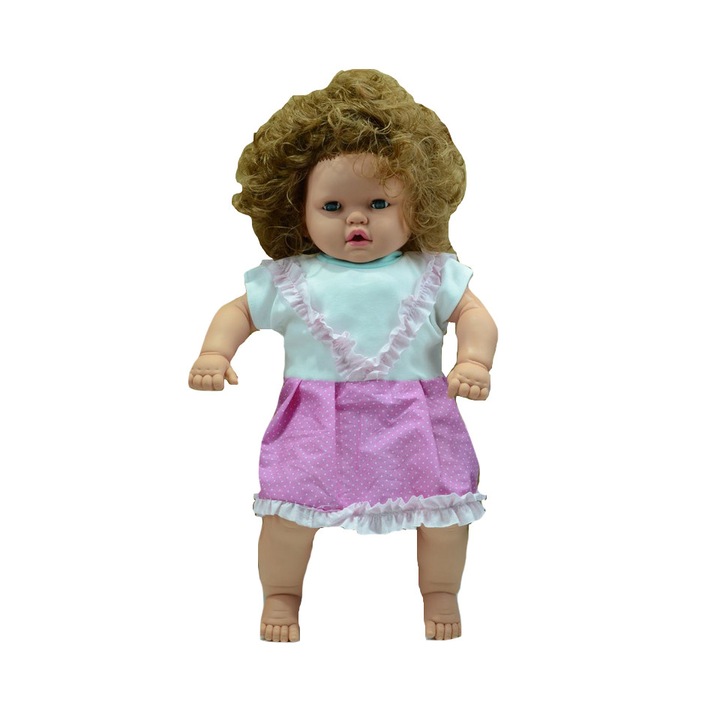 Papusa pentru Fete 60 cm Mini Junior PFN1-C, Crem