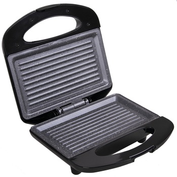 Sandwich-maker cu acoperire marmura Sapir 750 W, Placi Grill, Negru/Inox Sandwich-maker cu acoperire marmura Sapir 750 W, Placi Grill, Negru/Inox