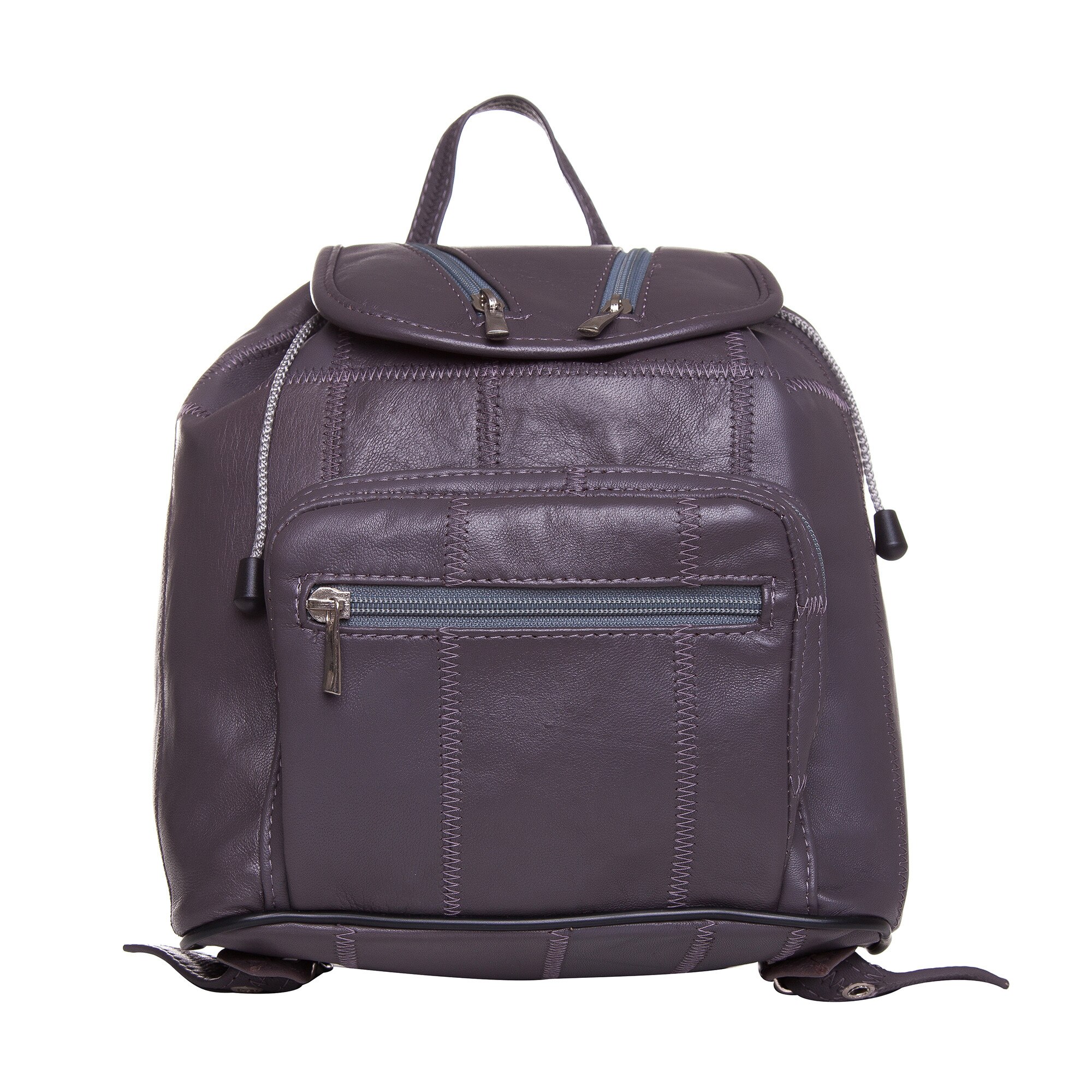 Geanta dama tip rucsac, Macro Collection, din piele naturala de culoare mov