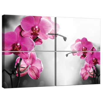 Set Tablouri DEGRETS 78001 Canvas, 80 x 120 cm, 4 piese (4x40x60 cm), Orhidee Ticlam 1 Set Tablouri DEGRETS 78001 Canvas, 80 x 120 cm, 4 piese (4x40x60 cm), Orhidee Ticlam 1