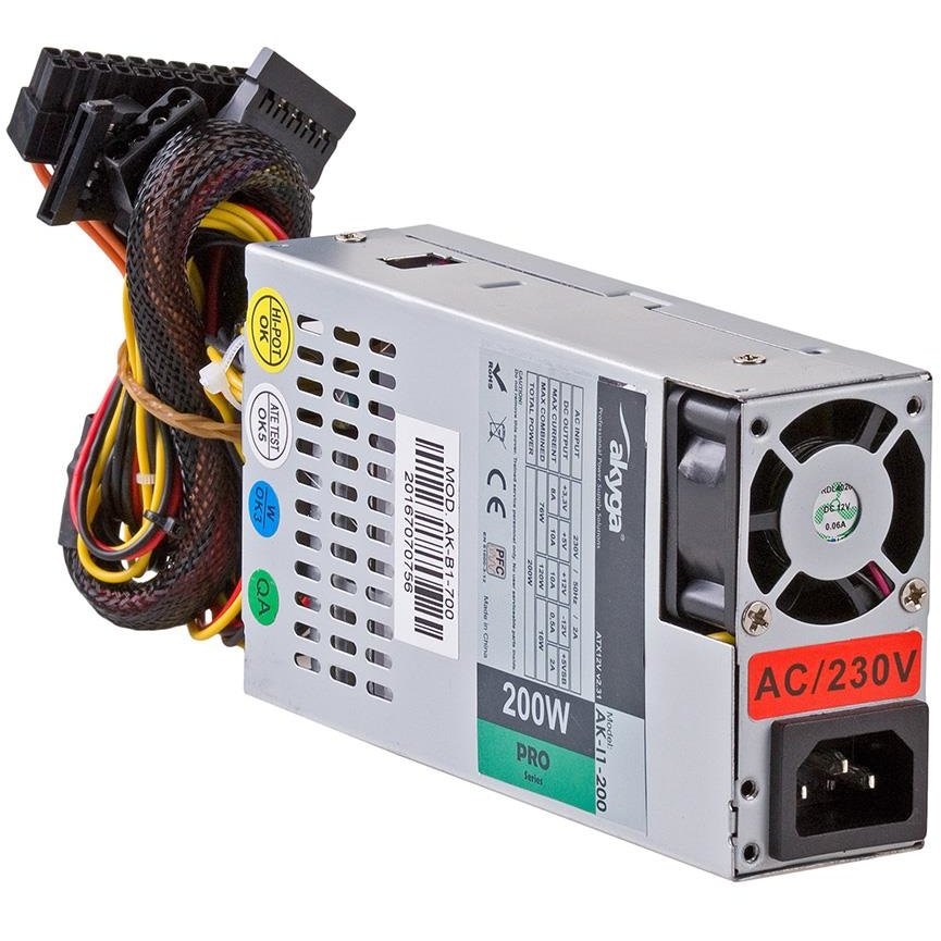 Sursa alimentare Akyga Power Supply 1U mini ITX / Flex ATX 200W AK-I1-200 P4 PFC FAN 3xSATA Sursa alimentare Akyga Power Supply 1U mini ITX / Flex ATX 200W AK-I1-200 P4 PFC FAN 3xSATA