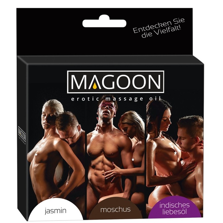 Set Ulei de Masaj Erotic, Magoon, 3 x 50ml