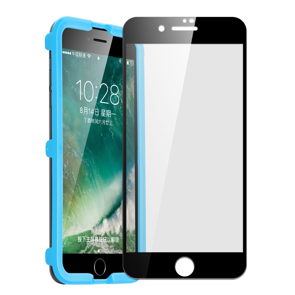 Folie sticla securizata ESR, Tempered Glass Full Coverage iPhone 8 Plus / 7 Plus, Black Edge