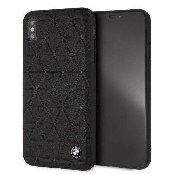Husa de piele BMW Embossed Hexagon Apple iPhone Xs Max Black