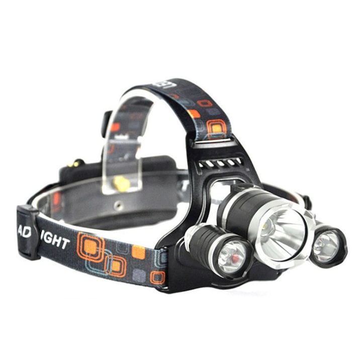 Челник, 3 x Cree, Led T6, 8000 лумена