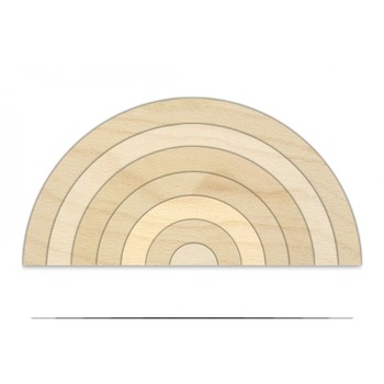 Jucarie din lemn natur Curcubeu, Lupo, Lemn, 1 an+ Jucarie din lemn natur Curcubeu, Lupo, Lemn, 1 an+