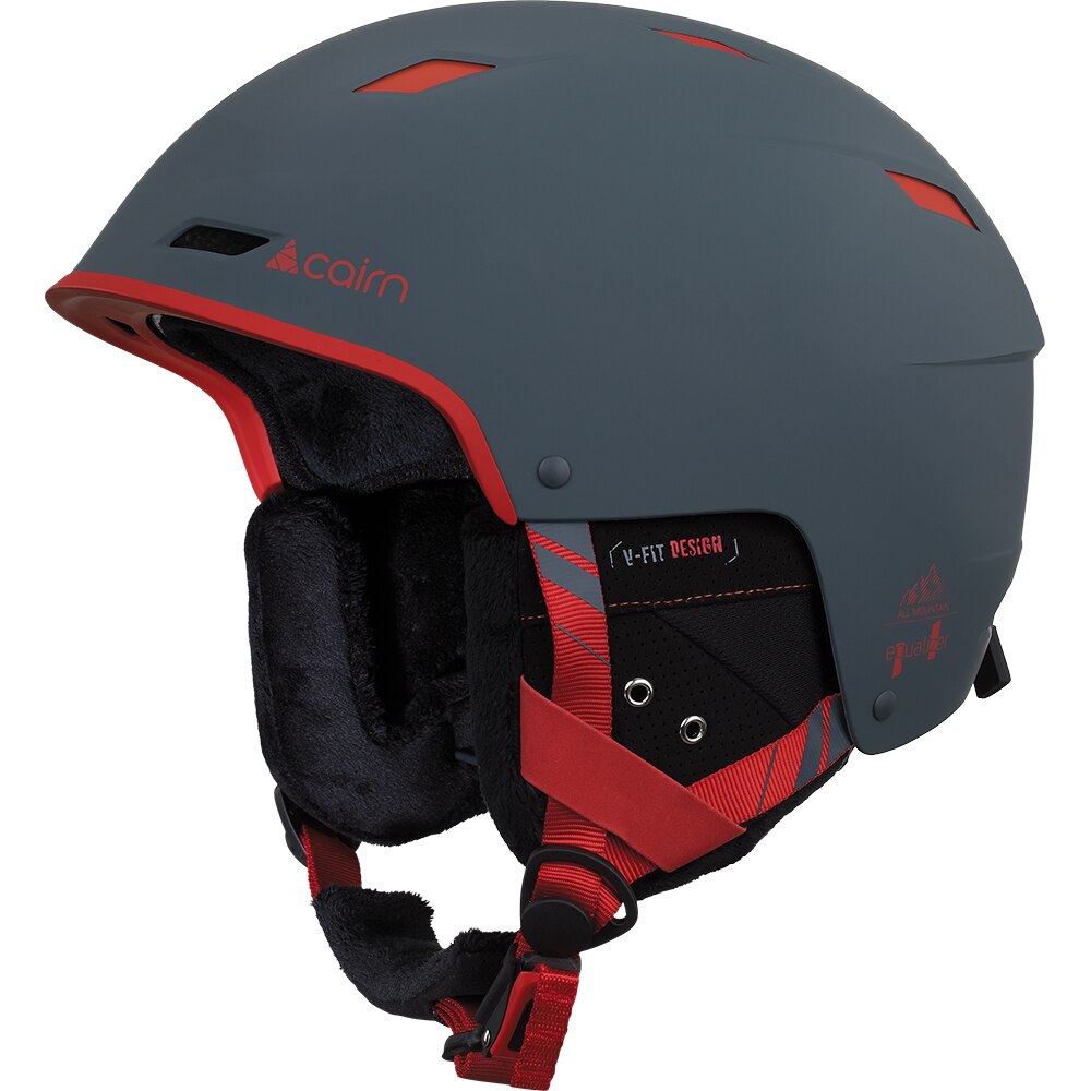 Casca ski si snowboard Cairn Equalizer, inclusiv esarfa tub, gri mat / rosu, marimea 59/61