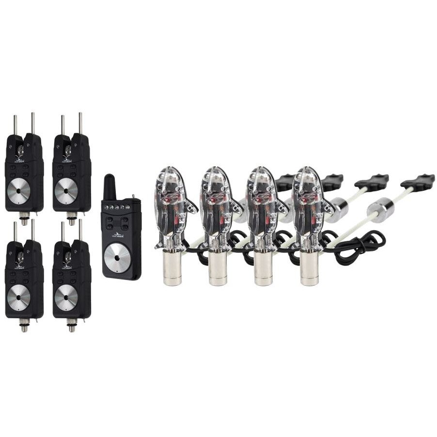 Set 4 avertizori cu statie, cu snagbar si Set 4 Swingere, model nou, forma de peste