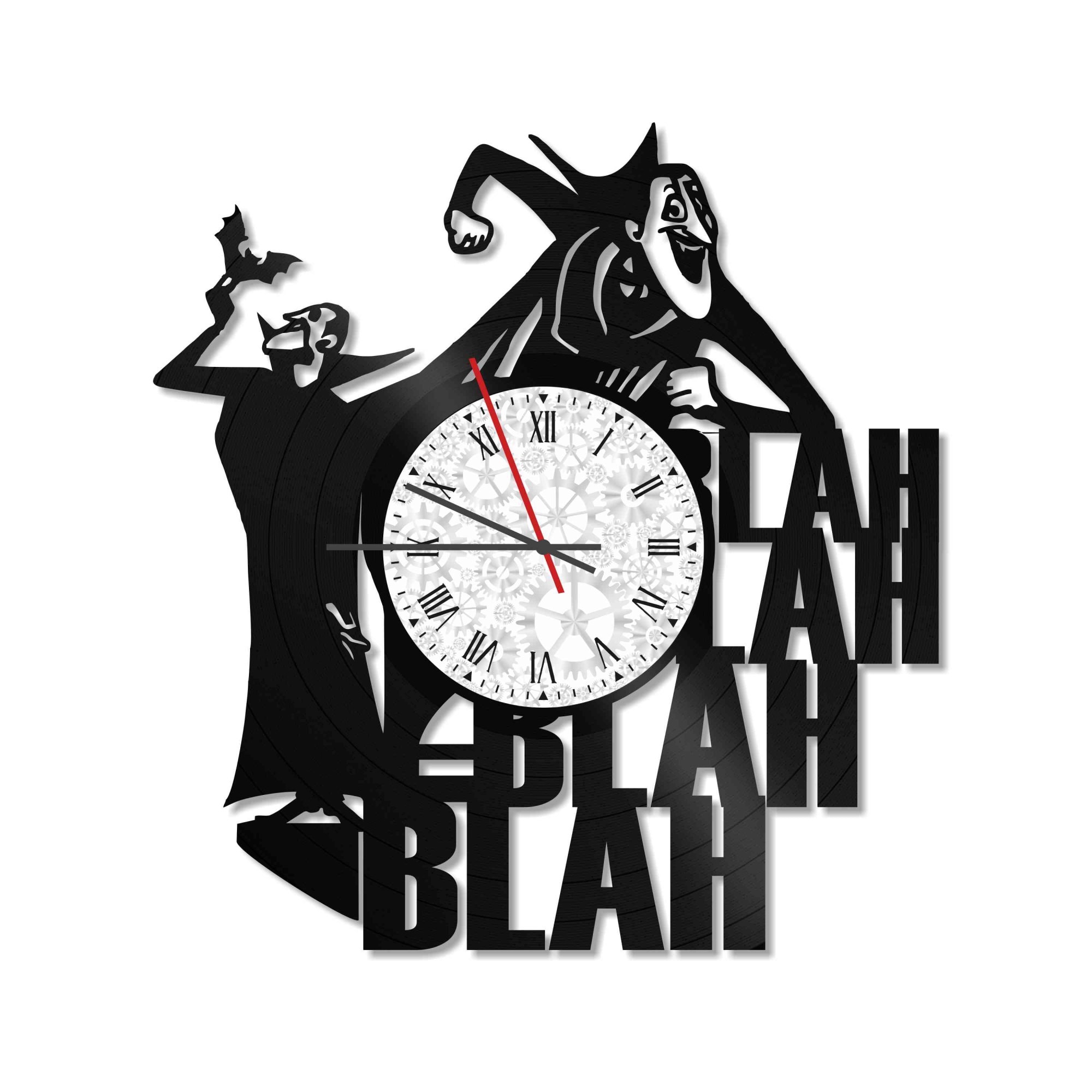 Ceas de perete Vintage din vinil Revival Vinyl Wall Clock Hotel Transilvania Dracula