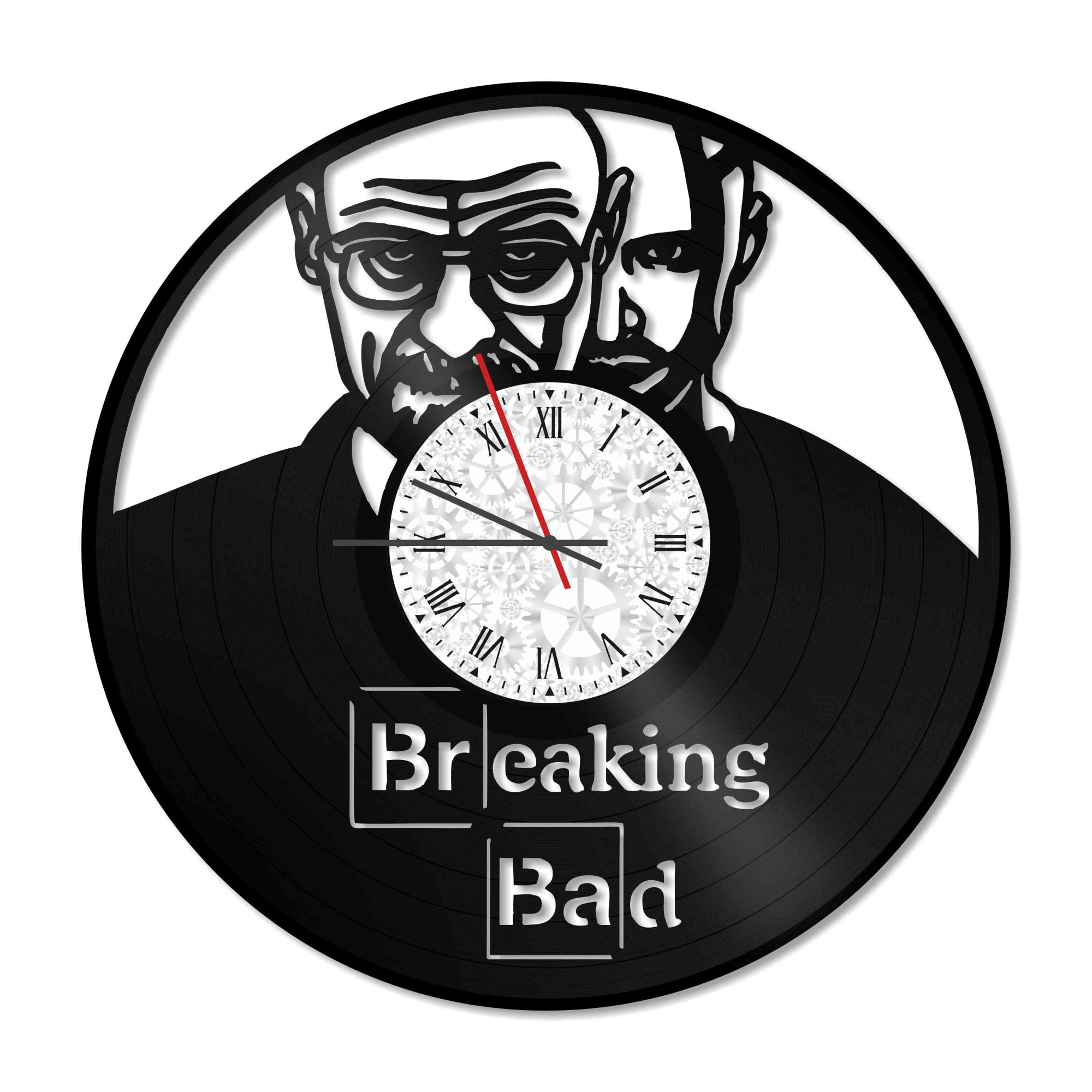 Ceas de perete Vintage din vinil Revival Vinyl Wall Clock Breaking Bad