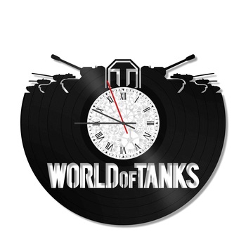 Ceas de perete Vintage din vinil Revival Vinyl Wall Clock World Of Tanks Ceas de perete Vintage din vinil Revival Vinyl Wall Clock World Of Tanks