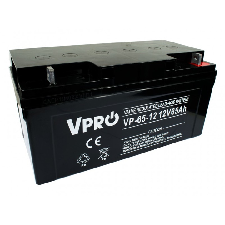 Акумулаторна батерия VPRO 65 Ah 12V AGM VRLA VPRO65Ah12V