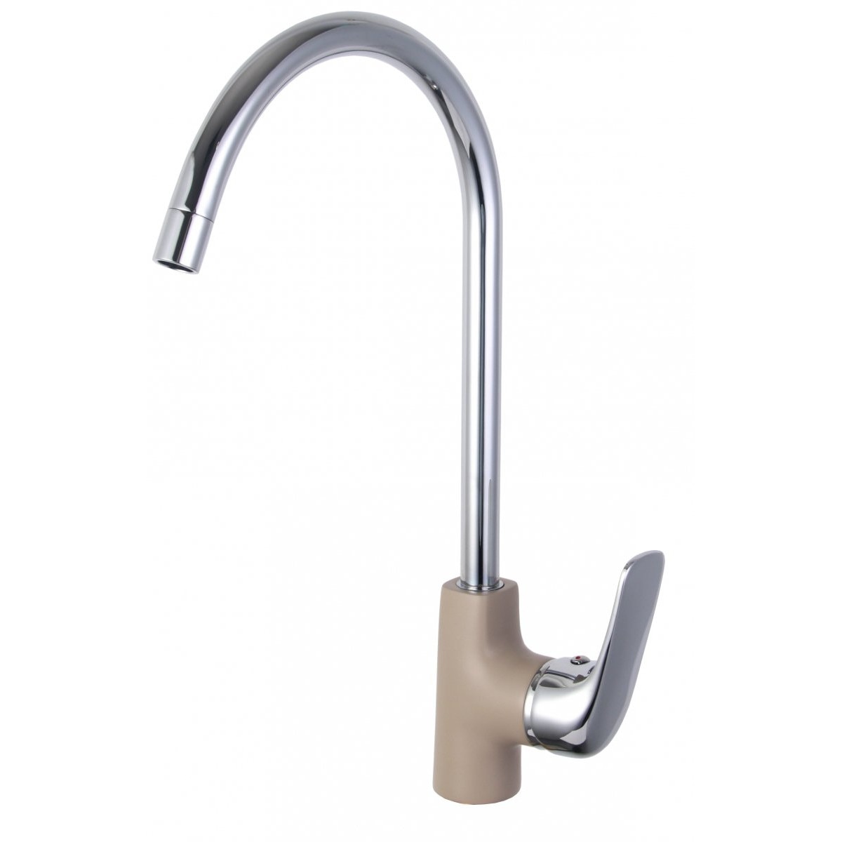 Baterie bucatarie inalta finisaj crom granit bej BKL 468 Kuchinox