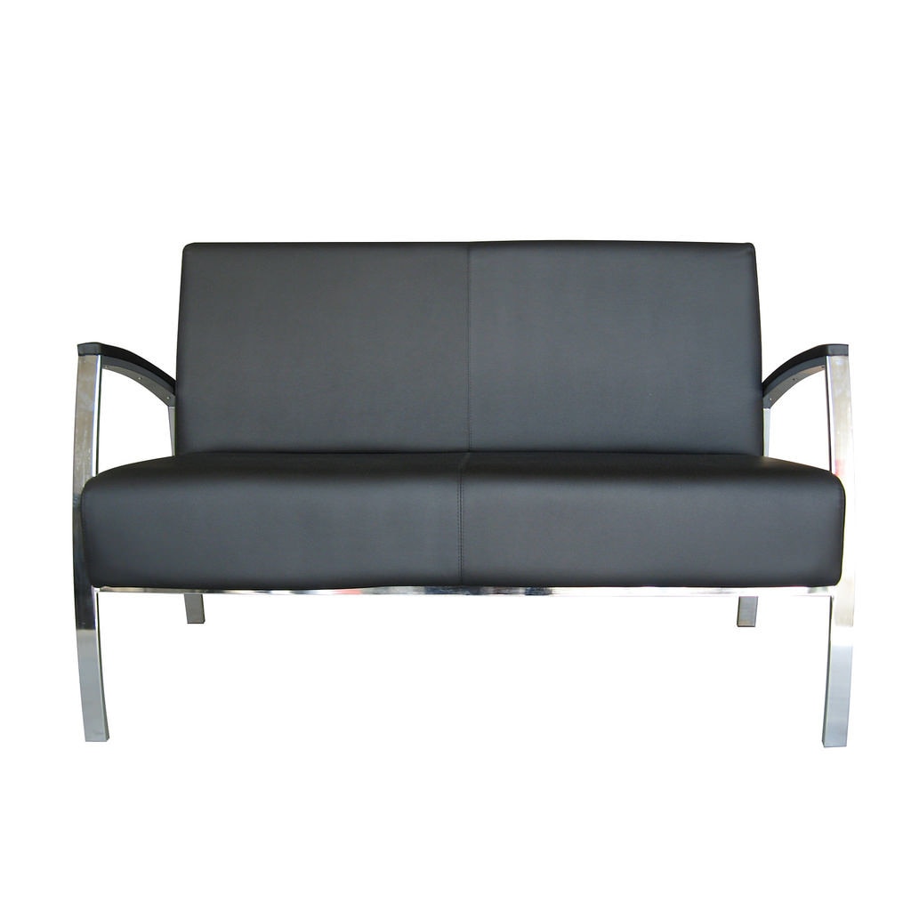 Canapea vizitator MAGIC Duo Soft, Negru piele ecologica