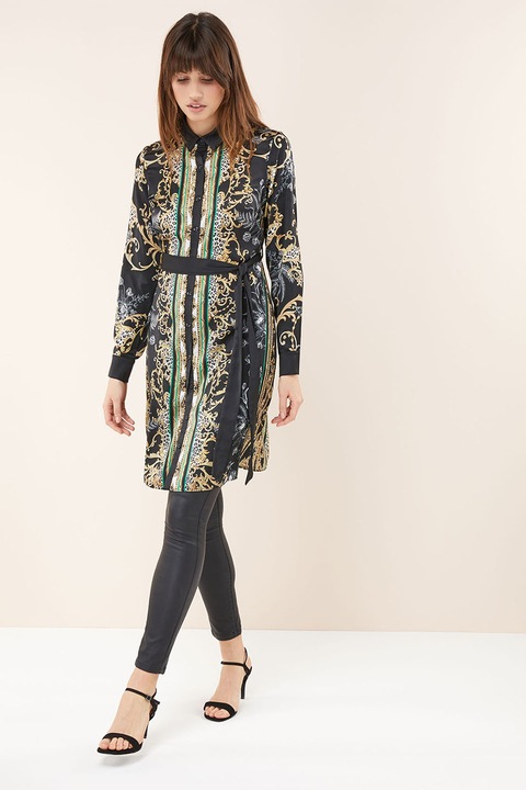 NEXT, Rochie dreapta tip camasa cu model, Multicolor, 8