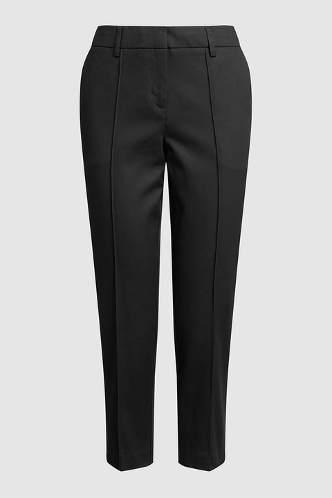 NEXT, Pantaloni capri cu pensa frontala, Negru, 14XL
