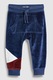 NEXT, Set de bluza si pantaloni sport cu model colorblock, Rosu inchis/Albastru inchis, 18-24M Standard