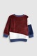 NEXT, Set de bluza si pantaloni sport cu model colorblock, Rosu inchis/Albastru inchis, 18-24M Standard