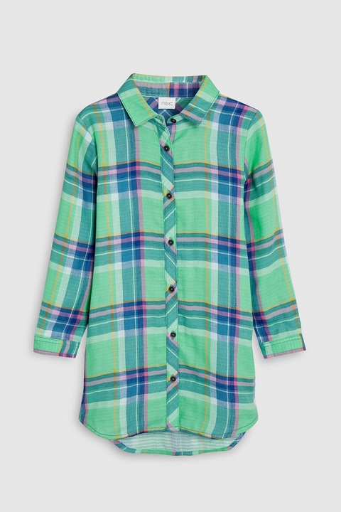 NEXT, Camasa cu model in carouri, Verde, 8Y Standard