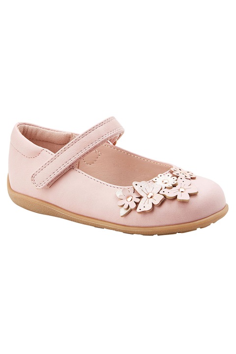 NEXT, Pantofi Mary Jane de piele ecologica, Roz pal, 24.5 EU