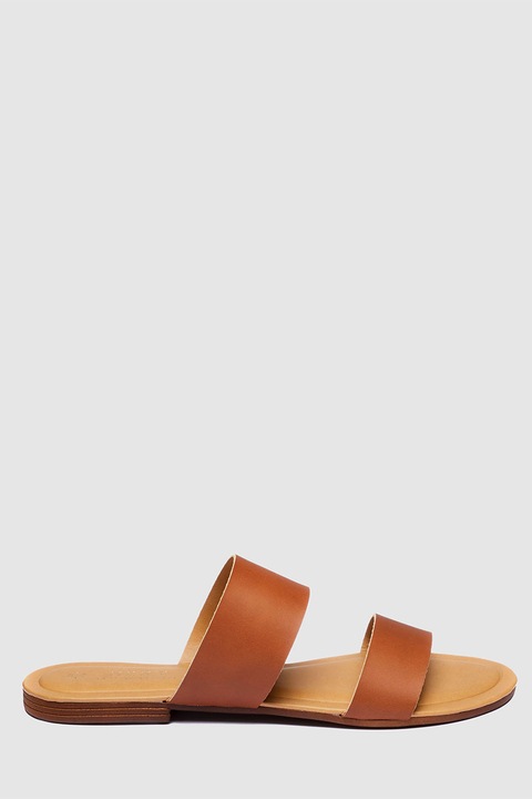 NEXT, Papuci de piele, Maro, 4.5