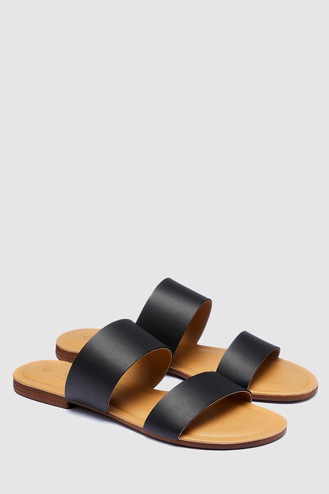 NEXT, Papuci de piele, Negru, 7