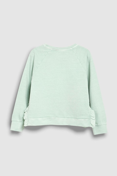 NEXT, Bluza sport cu broderie, Verde pal, 9Y Standard