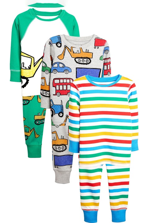 NEXT, Set de pijamale cu imprimeu - 3 perechi, Multicolor, 2-3Y Standard