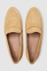NEXT, Pantofi loafer de piele intoarsa, Galben mustar, 4-WIDE