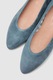 NEXT, Pantofi de piele intoarsa cu varf migdalat, Albastru prafuit, 8-WIDE
