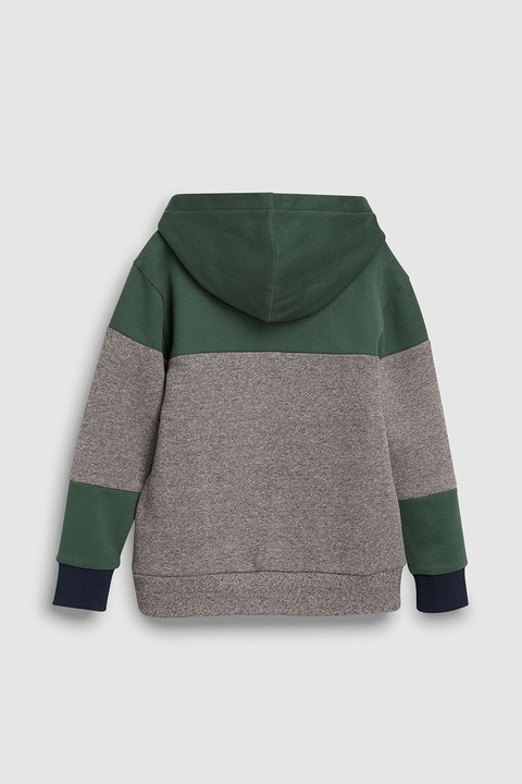 NEXT, Hanorac cu buzunar frontal, Gri/Verde, 7Y Standard