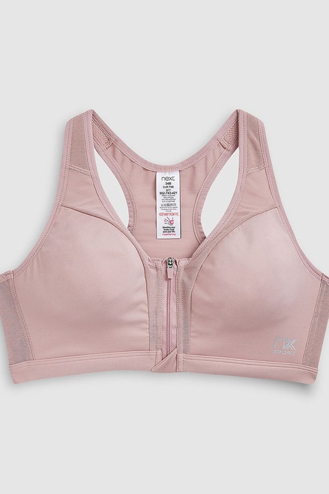NEXT, Bustiera cu fermoar in partea din fata, Roz prafuit, 40DD