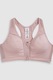 NEXT, Bustiera cu fermoar in partea din fata, Roz prafuit, 40DD