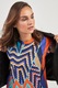 NEXT, Bluza cu maneci scurte si imprimeu abstract, Multicolor, 20