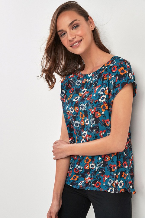 NEXT, Bluza cu maneci scurte si imprimeu floral, Multicolor, 18