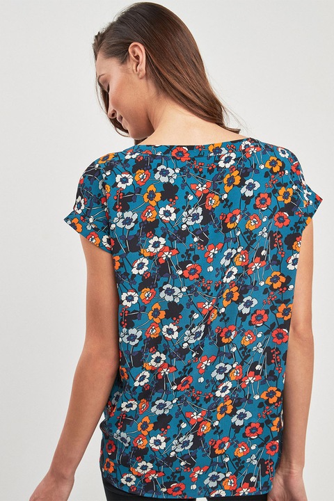 NEXT, Bluza cu maneci scurte si imprimeu floral, Multicolor, 18