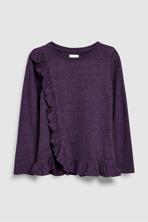 NEXT, Bluza cu detaliu cu volane, Violet Aubergine, 12Y Standard