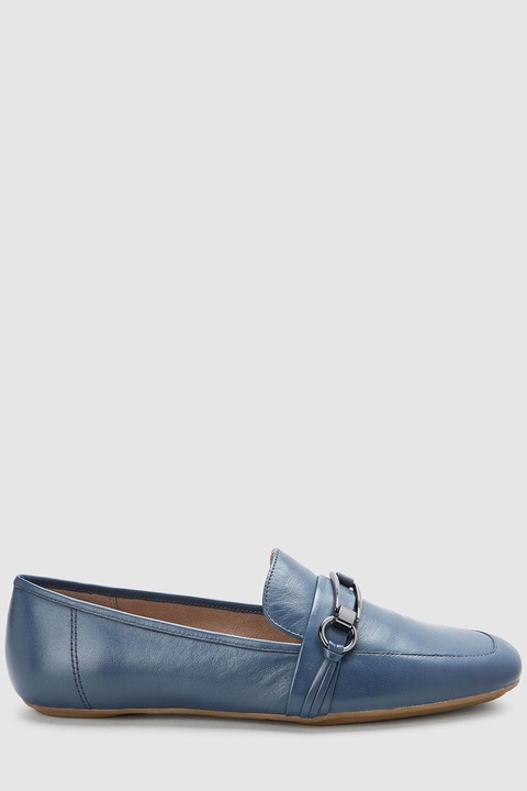 NEXT, Pantofi loafer de piele, Albastru prafuit, 8
