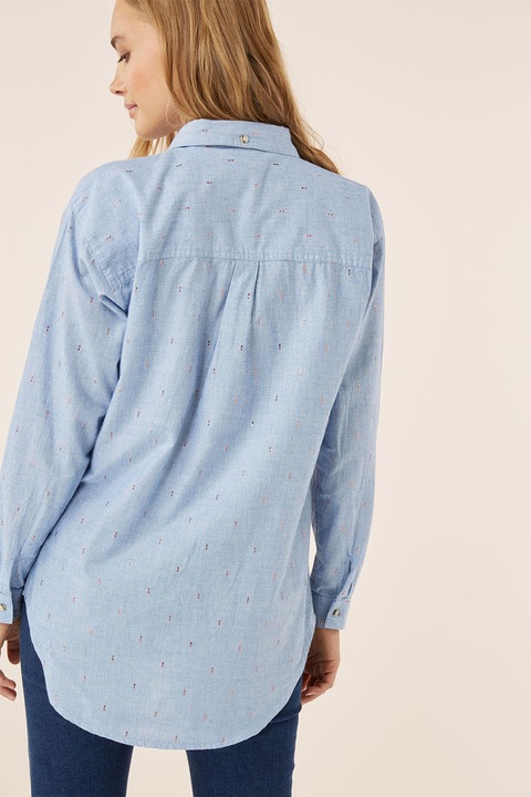 NEXT, Camasa din denim cu insertii lucioase, Albastru lavanda, 14