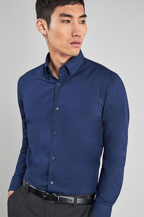 NEXT, Camasa Oxford slim fit, Bleumarin, 15
