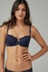NEXT, Sutien balconette cu burete subtire Phebe, Bleumarin, 32D