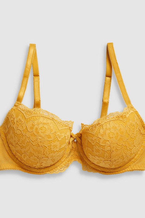 NEXT, Sutien balconette cu burete subtire Phoebe, Ocru, 36DD