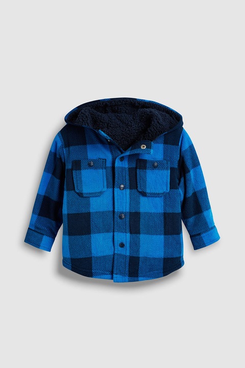 NEXT, Jacheta din fleece cu model in carouri, Albastru, 4-5Y Standard