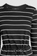 NEXT, Rochie cu model in dungi si snur in talie, Negru/Alb, 20T