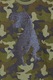 NEXT, Tricou cu imprimeu camuflaj si aplicatie cu paiete, Verde/Auriu, 12Y Standard